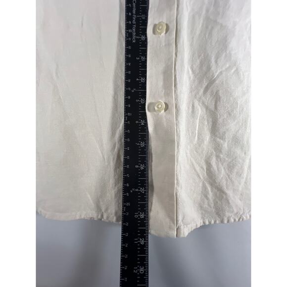 NWT Banana Republic Linen Beige Shirt Slim Fit S/S Casual Preppy Shirt Size: M - Picture 3 of 7